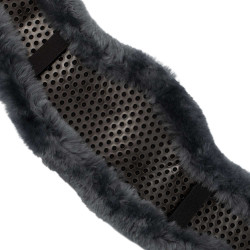 Korte singelhoes gel klassiek met schapenvacht Acavallo Grijs