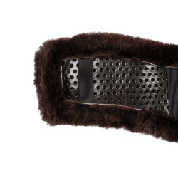 Korte singelhoes gel klassiek met schapenvacht Acavallo Bruin