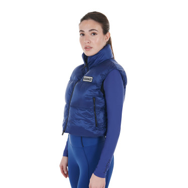 Kort damesvest met ritssluiting Equestro Sodalietblauw