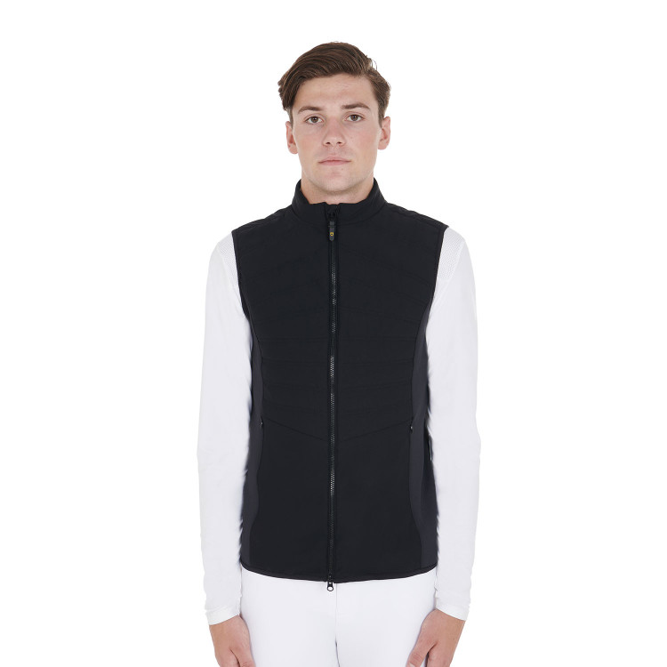 Slim fit Equestro herenbodywarmer van technische stof