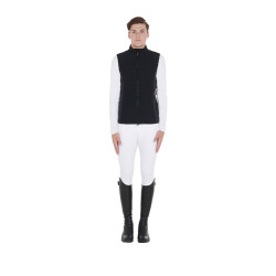 Slim fit Equestro herenbodywarmer van technische stof Zwart Slim fit Equestro herenbodywarmer van technische stof Zwart