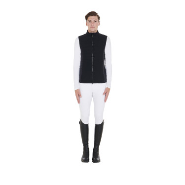 Slim fit Equestro herenbodywarmer van technische stof Zwart Slim fit Equestro herenbodywarmer van technische stof Zwart
