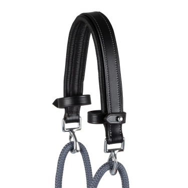 Koppel van kalfsleer en nylon Acavallo Zwart