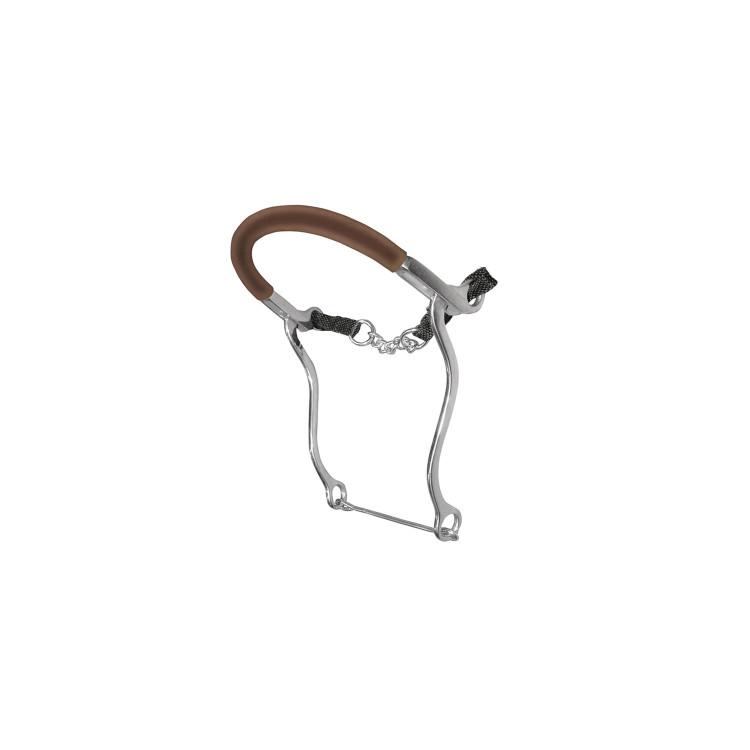 Hackamore van roestvrij staal met rubber beklede ketting Umbria Equitazione Hackamore van roestvrij staal met rubber beklede ketting Umbria Equitazione