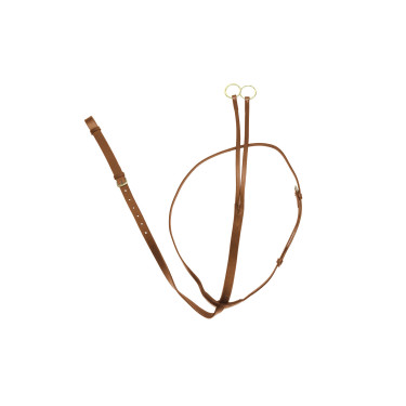 Lederen martingaal voor de Derby-race Cognac Bruin