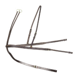 Martingaal en hulpteugel Denver Donkerbruin