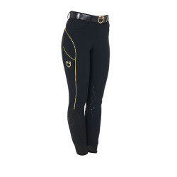 Slim fit damesrijbroek kniestukken grip Equestro