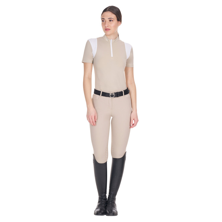 Dames trainingspolo slim fit met inzetstukken van mesh Equestro Dames trainingspolo slim fit met inzetstukken van mesh Equestro