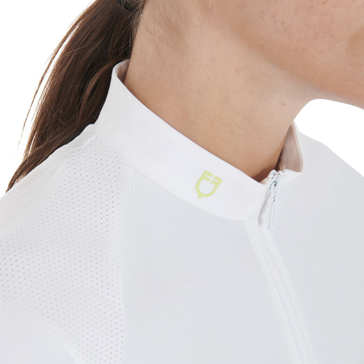 Wedstrijdpolo voor dames, slim fit, met contrasterende schouderstukken Equestro Wedstrijdpolo voor dames, slim fit, met contrasterende schouderstukken Equestro