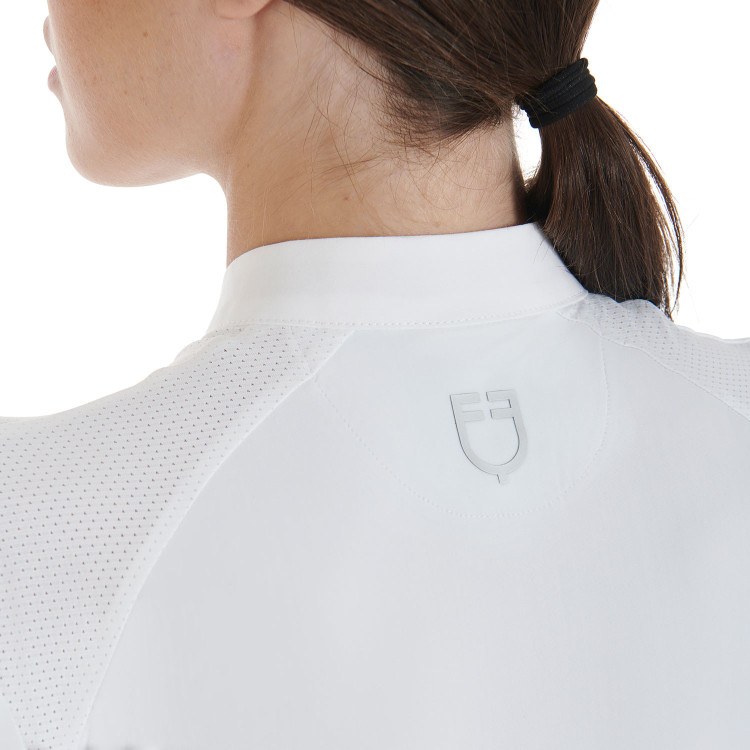 Wedstrijdpolo voor dames, slim fit, met contrasterende schouderstukken Equestro Wedstrijdpolo voor dames, slim fit, met contrasterende schouderstukken Equestro