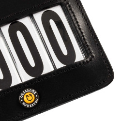 Wedstrijddrager voor rugnummer met 4 cijfers 12x8 cm Equestro Zwart