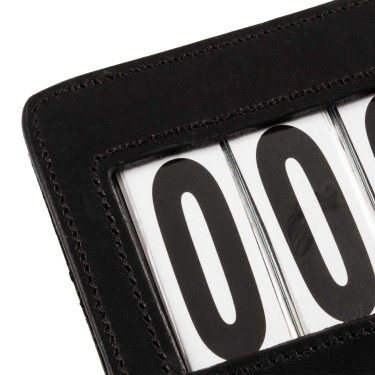 Wedstrijddrager voor rugnummer met 4 cijfers 12x8 cm Equestro Zwart