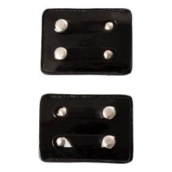 Wedstrijdnummerschilder met 4 cijfers 12x8 cm Equestro met strass-steentjes Zwart