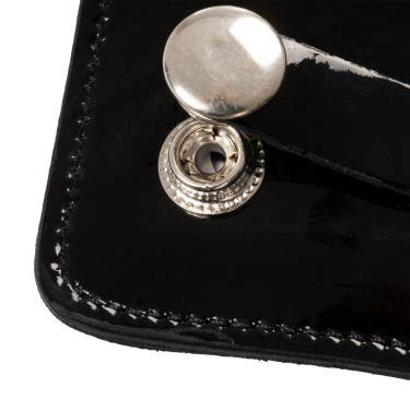 Wedstrijdnummerschilder met 4 cijfers 12x8 cm Equestro met strass-steentjes Zwart