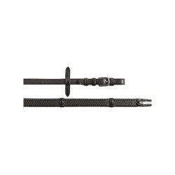 Teugels voor Engelse hoofdstel met nikkel gespen Equestro Zwart