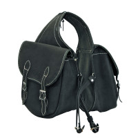 Leren zadeltas voor Lakota klassieke model Zwart Leren zadeltas voor Lakota klassieke model Zwart