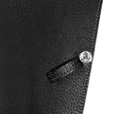 Springzadel Roma houten boom gehamerd leer Acavallo Zwart