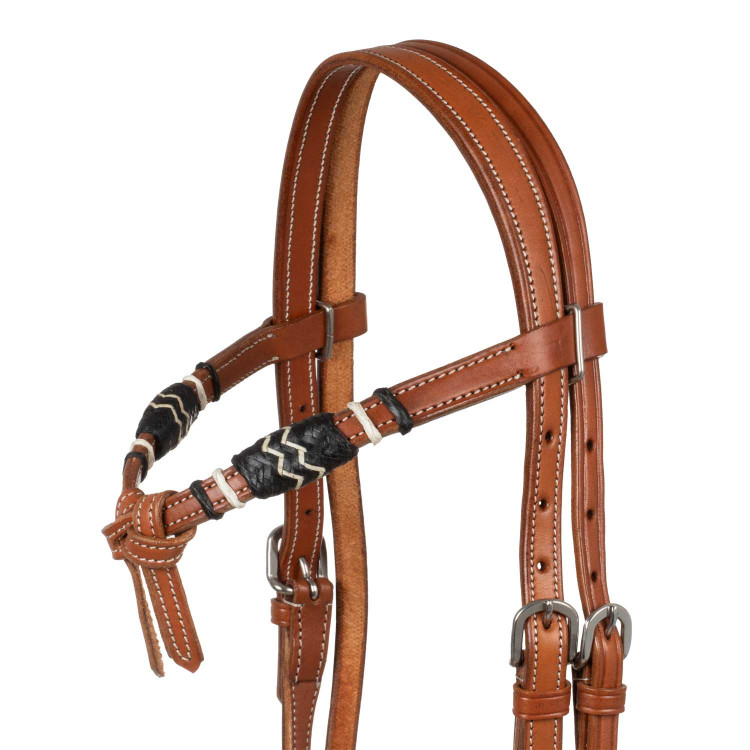 Tweekleurige bosal-set met teugels van paardenhaar Pool's Tweekleurige bosal-set met teugels van paardenhaar Pool's