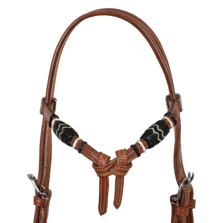 Tweekleurige bosal-set met teugels van paardenhaar Pool's Tweekleurige bosal-set met teugels van paardenhaar Pool's