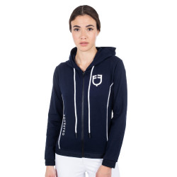 Dames-sweatshirt met frontale rits in interlock Equestro