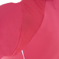 Dames slim fit trainingsshirt techniek Equestro Kamperfoelie Roze