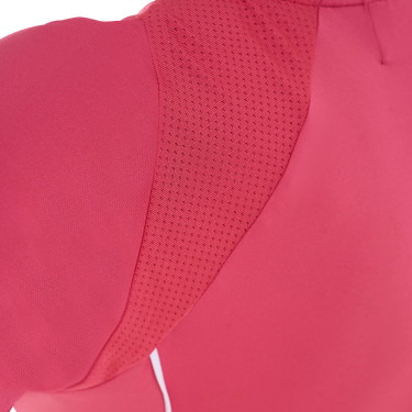Dames slim fit trainingsshirt techniek Equestro Kamperfoelie Roze