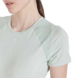 Dames slim fit trainingsshirt techniek Equestro Lichtgroen