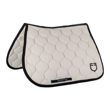 Tapis de saut en tissu technique matelassé Equestro Beige