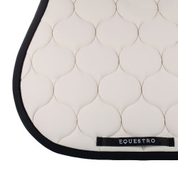 Tapis de saut en tissu technique matelassé Equestro Beige Tapis de saut en tissu technique matelassé Equestro Beige