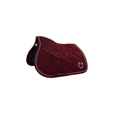 Tapis de selle de saut poney en coton avec logo Equestro Bordeaux