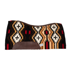 Zadeldek van Nieuw-Zeelandse wolvilt 34x36 cm Pool's Bruin / beige