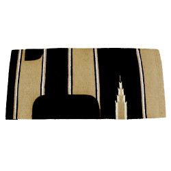 Navajo-deken met leren patch Navajo-deken met leren patch
