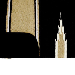 Navajo-deken met leren patch Navajo-deken met leren patch