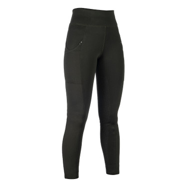 Leggings HKM Cosy II Style Vollbesatz 1/1 aus Silikon Kaki Groen