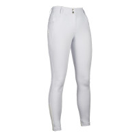 Broek HKM Ari middelhoge taille met siliconen kniestukken Wit Broek HKM Ari middelhoge taille met siliconen kniestukken Wit