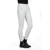 HKM Lia hoge taille broek met volledig siliconen zitvlak Wit HKM Lia hoge taille broek met volledig siliconen zitvlak Wit