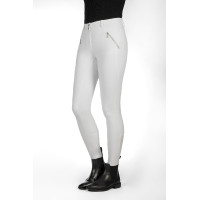 HKM Lia hoge taille broek met volledig siliconen zitvlak Wit HKM Lia hoge taille broek met volledig siliconen zitvlak Wit