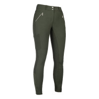 HKM Lia hoge taille broek met volledig siliconen zitvlak Olijfgroen HKM Lia hoge taille broek met volledig siliconen zitvlak Olijfgroen