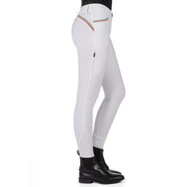 Broek Lauria Garrelli Livigno Sportieve volledig zitvlak 1/1 in siliconen Wit Broek Lauria Garrelli Livigno Sportieve volledig zitvlak 1/1 in siliconen Wit