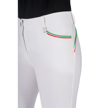 Broek Lauria Garrelli Livigno Sportieve volledig zitvlak 1/1 in siliconen Wit Broek Lauria Garrelli Livigno Sportieve volledig zitvlak 1/1 in siliconen Wit