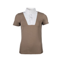 Wedstrijdpolo HKM Virginia korte mouwen Taupe Bruin Wedstrijdpolo HKM Virginia korte mouwen Taupe Bruin