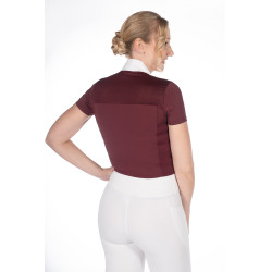 Polo de concours HKM Virginia manches courtes Bordeaux