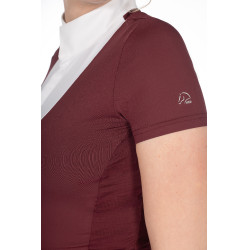 Polo de concours HKM Virginia manches courtes Bordeaux