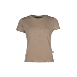 T-Shirt Lauria Garrelli Livigno Paardenhoofd Taupe Bruin