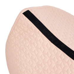 Springzadeldek met kubusvormige doorgestikte stof van Equestro Roze camée Springzadeldek met kubusvormige doorgestikte stof van Equestro Roze camée