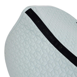 Springzadeldek met kubusvormige doorgestikte stof van Equestro Grijze nevel Blauw