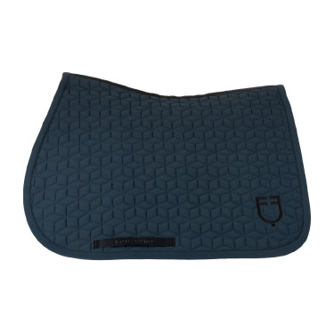 Springzadeldek met kubusvormige doorgestikte stof van Equestro Marine Marineblauw