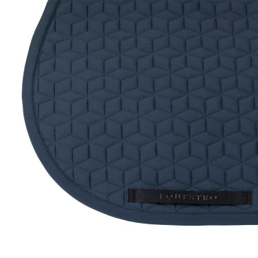 Springzadeldek met kubusvormige doorgestikte stof van Equestro Marine Marineblauw