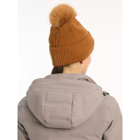 Bonnet LeMieux Lila met pompon Alpine Bruin