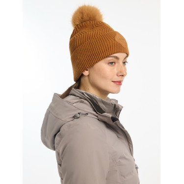Bonnet LeMieux Lila met pompon Gember Bruin